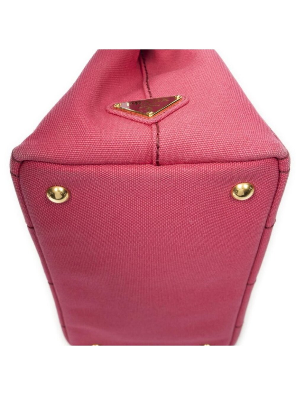 Prada Canapa Small Tote Fuchsia Pink Canvas - Picture 7 of 10